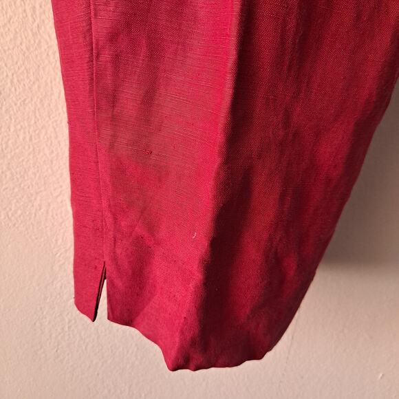 Lord & Taylor Sport Women Red Flat Front Relaxed Straight Leg Pants - Size 8 NWT - Picture 7 of 9